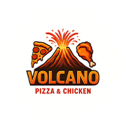 Volcano Pizza & Chicken logo.